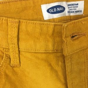 Yellow Corduroy Old Navy pants